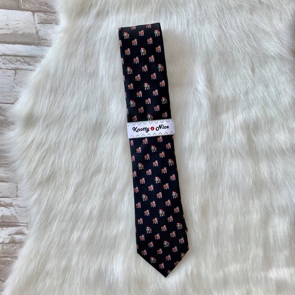 Knotty and Nice Bulldog Holiday Tie - Picture 5 of 5